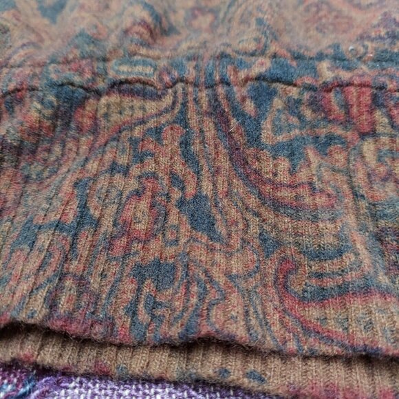 Nancy Johnson Petite Medium Lambswool Blend Paisley Batwing Knitwear Sweater - Picture 6 of 6